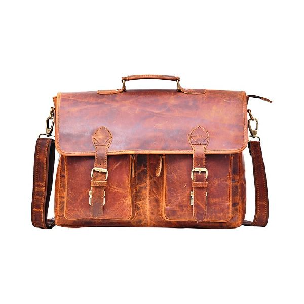 Goat Leather Laptop Bags, for Office, Travel, Feature : Shiny Look ...