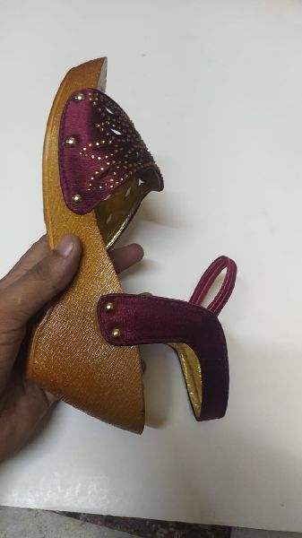 Rexine Leather Ladies Platform Slippers
