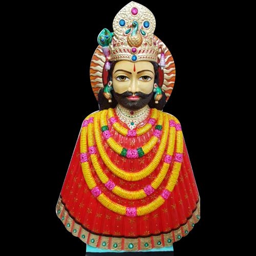 Marble Khatu Shyam Baba Statue, for Shiny, Packaging Type : Thermocol Box