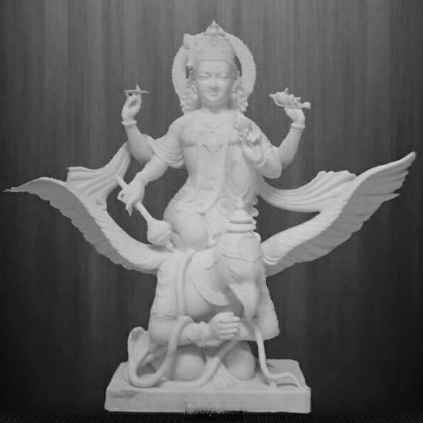 Marble Vishnu Statue, Color : White
