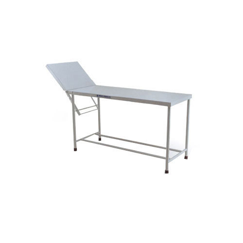 Rectangular Polished Stainless Steel Patient Examination Table, for Hospital, Folding Style : Auto Folding