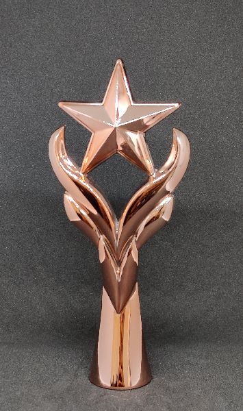 FLAMBOYANT Polished ZINC ALLOY COPPER STAR, for Gifting, TRPHY MANUFACTURING, Size : 15CMX6.5CMX1CM
