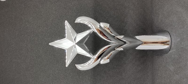 FLAMBOYANT Polished ZINC ALLOY SILVER STAR, for Gifting, TRPHY MANUFACTURING, Size : 15CMX6.5CMX1CM