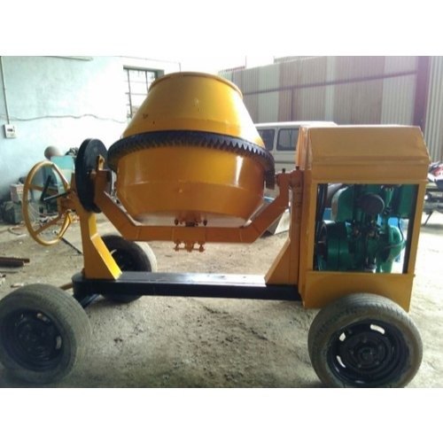 Fully Automatic Mild Steel Diesel Engine Concrete Mixer, for Construction, Output Capacity : 560 Liters