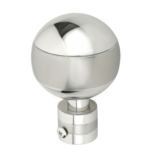 Polished Stainless Steel Round Door Curtain Bracket, Color : Grey