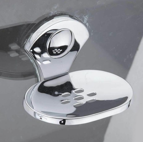 Oval Polished Stainless Steel Soap Dish, for Bathroom Fittings, Size : Standard