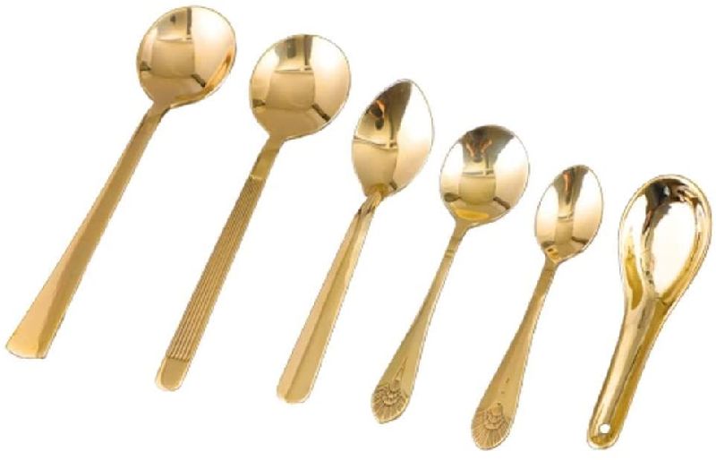 Brass Spoon Set, for Restaurant, Length : 10Inch