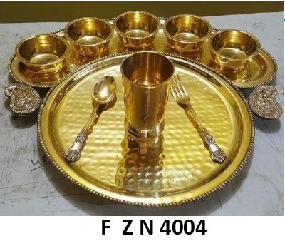 Brass Thali Set, for Kitchenware, Size : Standard at Best Price in Moradabad