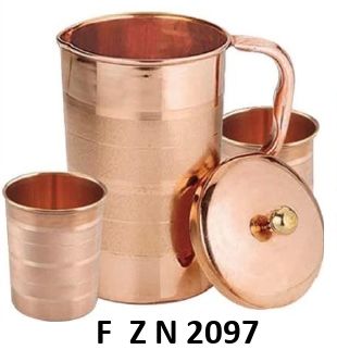 Copper Glass & Jug Set