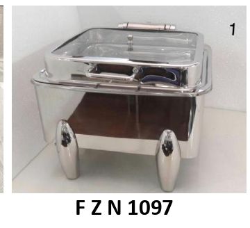 Stainless Steel Glass Lid Chafing Dish, for Serving Food, Feature : Fine Finished, Light Weight