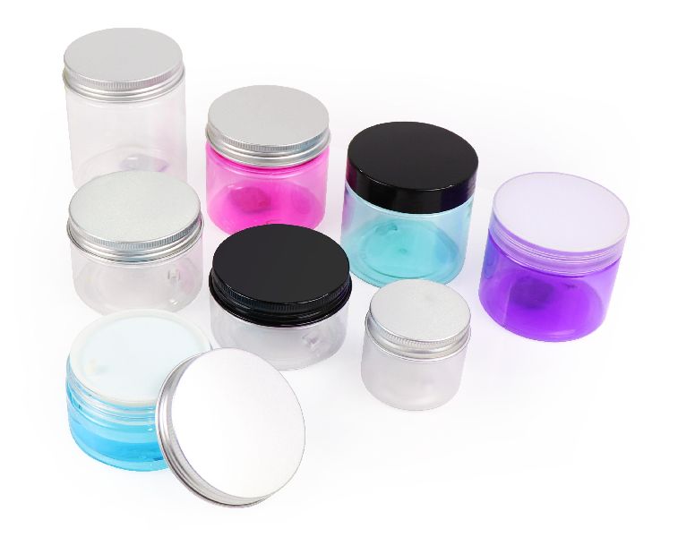 Plastic Pet Cosmetic Jar, Feature : Electric Heatable, Freshness Preservation, Leakage Proof