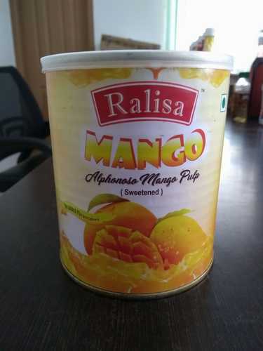 Sweetened Alphonso Mango Pulp, Color : Golden Yellow