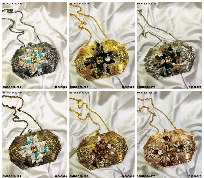 Bridal Brass MOP Clutches