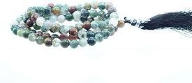 Wood Polished Gemstone Beads Mala, for Religious, Packaging Type : Plastic Bags