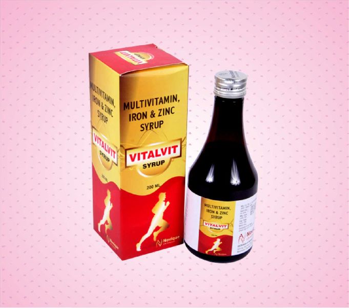 Multivitamin Iron & Zinc Syrup, Form : Liquid