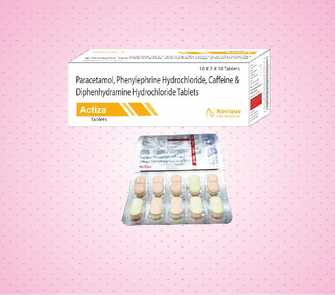 Paracetamol, Phenylephrine Hydrochloride, Caffeine & Diphenhydramine Hydrochloride Tablets