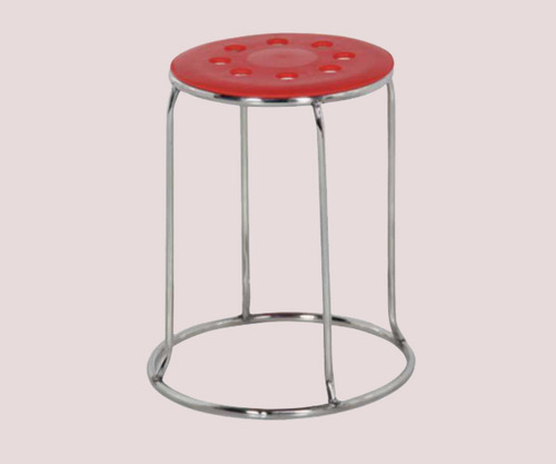 Polished Mild Steel Round Counter Stool, Color : Grey, Red