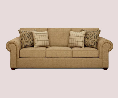 Wooden Three Seater Sofa, Seat Material : Fabric