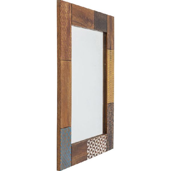 Polished Wood rectangular mirror frame, Size : Multisize