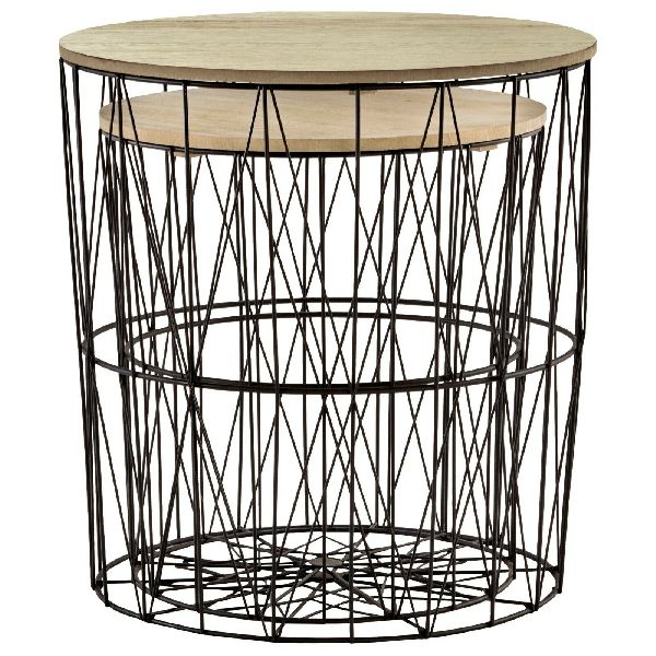 Polished Steel Round End Table, for Home, Hotel, Feature : Durable, Easy To Place, Fine Finished