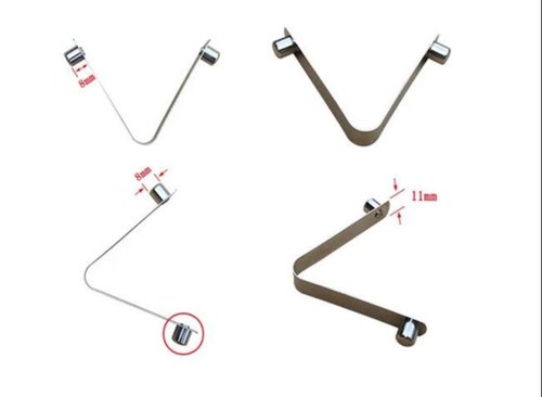 Stainless Steel V Shape Spring Clips, for Industrial Use, Feature : Light Weight