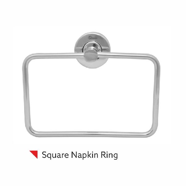 Stainless Steel Full Square Napkin Ring, Color : Grey