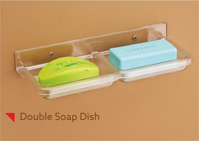 Leezen Plastic Double Soap Dish, Size : Standard