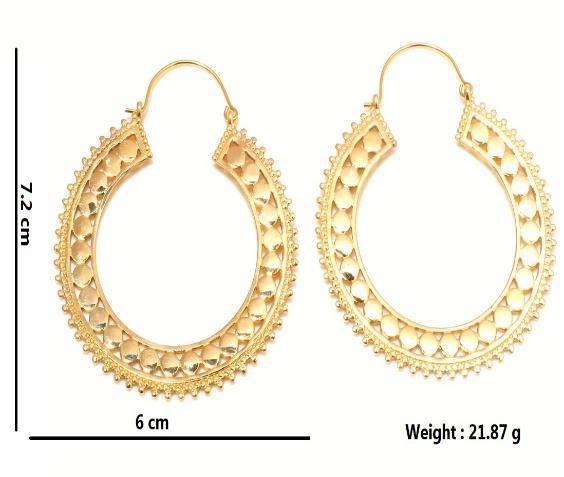Hp250 Brass Hoop Earrings