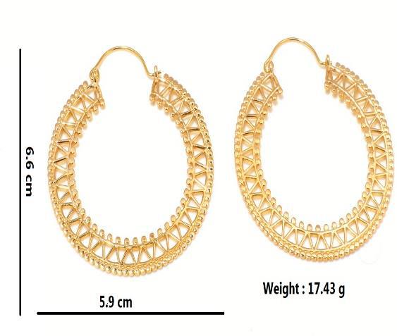 Hp251 Brass Hoop Earrings