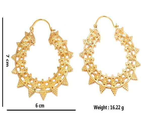 Hp253 Brass Hoop Earrings