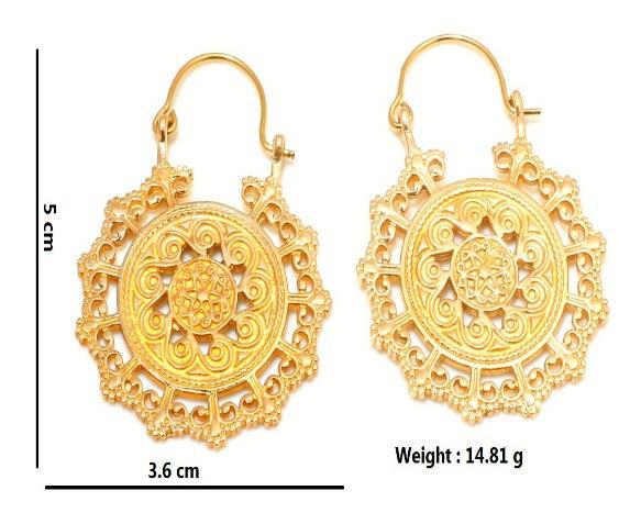 Polished Hp261 Brass Hoop Earrings, Packaging Type : Plastic Packet