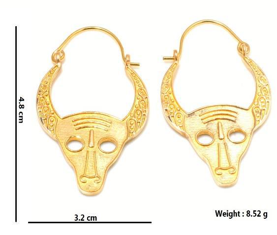 Hp267 Brass Hoop Earrings