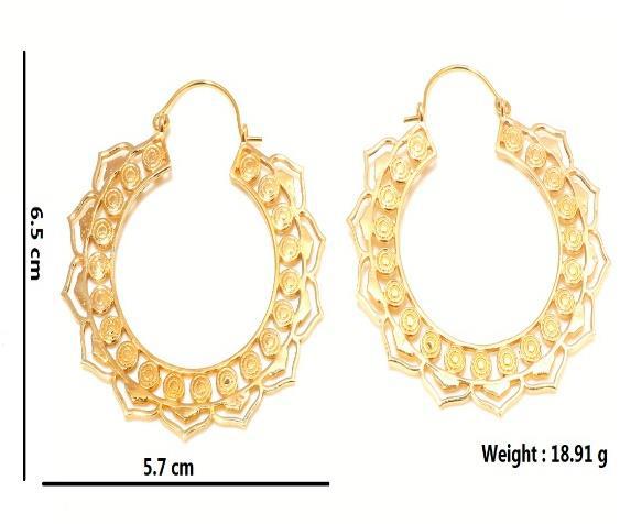 Polished Hp269 Brass Hoop Earrings, Packaging Type : Plastic Packet