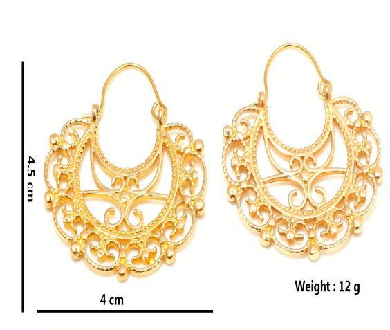 Polished Hp270 Brass Hoop Earrings, Packaging Type : Plastic Packet