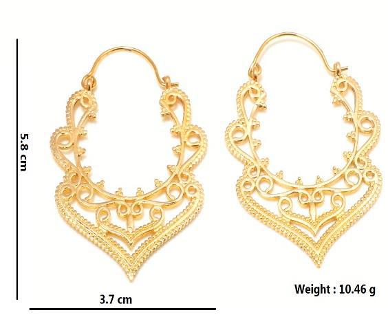 Hp277 Brass Hoop Earrings