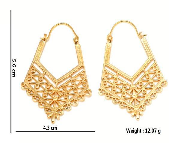 Hp281 Brass Hoop Earrings