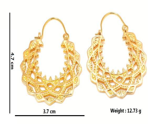 Hp285 Brass Hoop Earrings