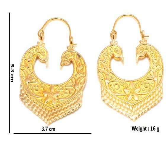 Hp287 Brass Hoop Earrings