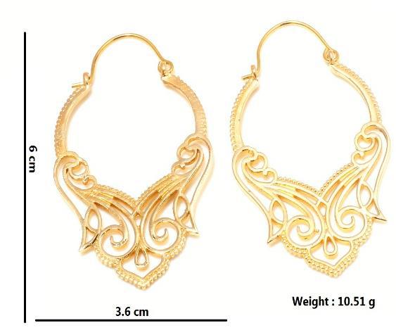 Polished Hp289 Brass Hoop Earrings, Packaging Type : Plastic Packet