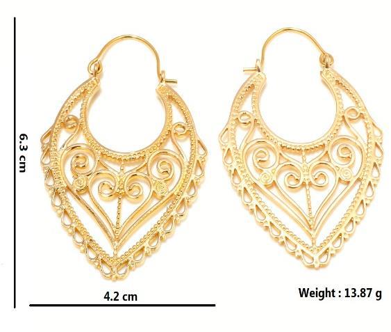 Polished Hp296 Brass Hoop Earrings, Packaging Type : Plastic Packet