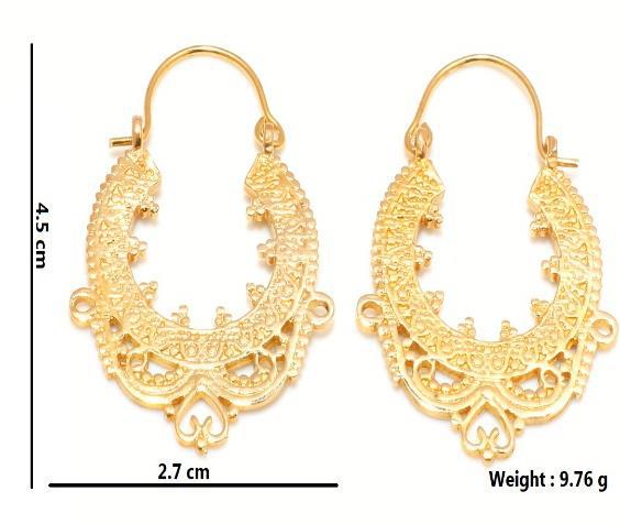 Hp306 Brass Hoop Earrings