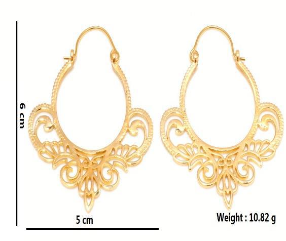 Hp307 Brass Hoop Earrings