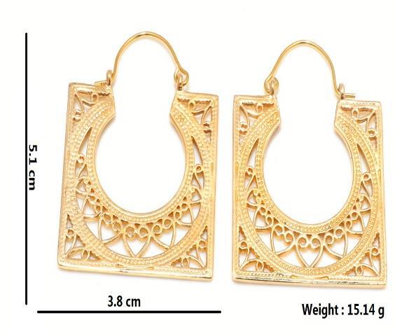 Polished Plain 15.14 gm Hp310 Brass Hoop Earrings, Packaging Type : Plastic Packet