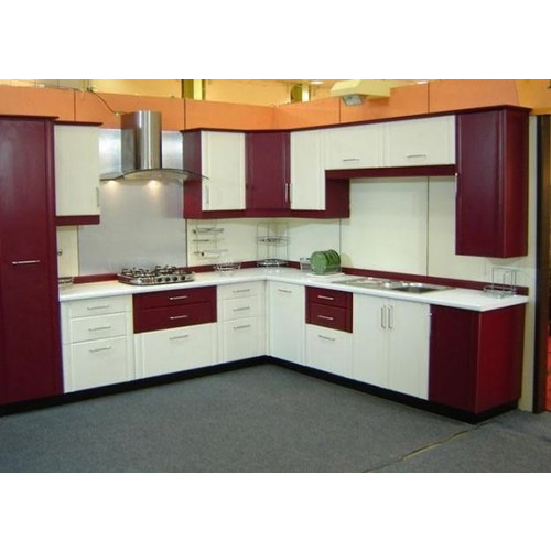 Wooden Plywood Polished Laminated Modular Kitchen, for Home, Hotel, Motel, Restaurent, Feature : Accurate Dimension
