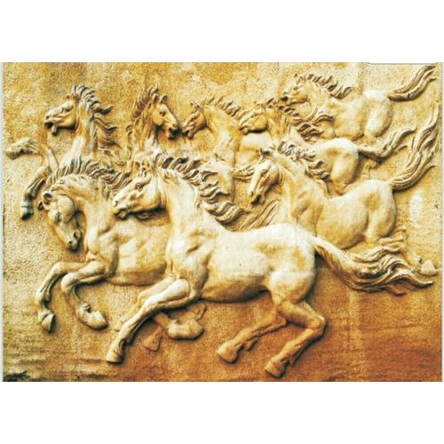 Polished Carved PVC Wall Panel, Color : Brown