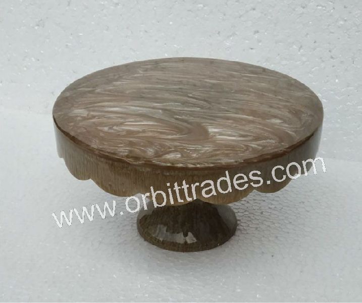 Round Wood Cake Stand, for Hotel, Restaurant, Home, Pattern : Plain
