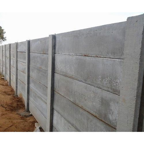 Polished Concrete Precast Compound Wall, for Boundaries, Construction, Pattern : Plain