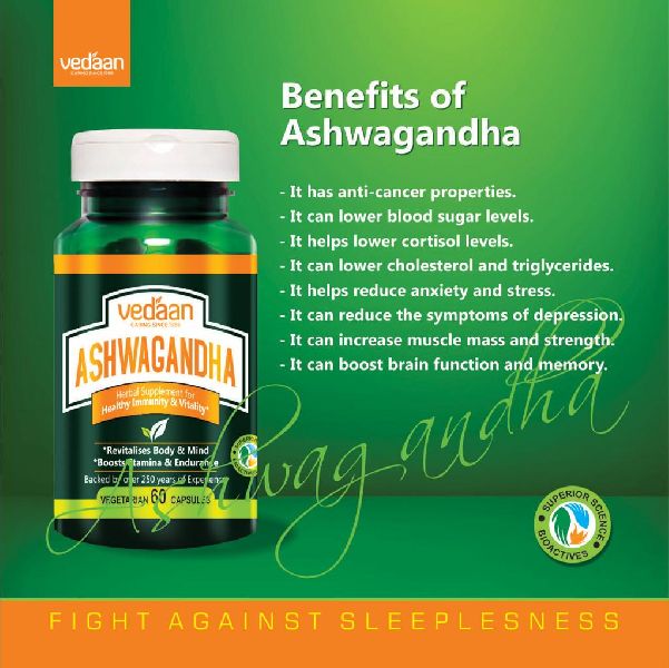 Ashwagandha capsules, Grade Standard : Medicine Grade