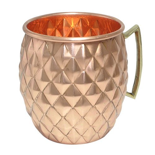 Copper Water Mug, Design : Embossed