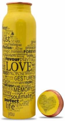 Printed Yellow Copper Bottle, For Drinkware